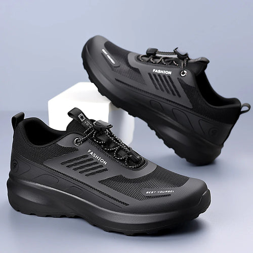 Men's Breathable Outdoor Hiking Sneakers – Deodorant Mesh Running Shoes with Soft Sole for Trail & Sports