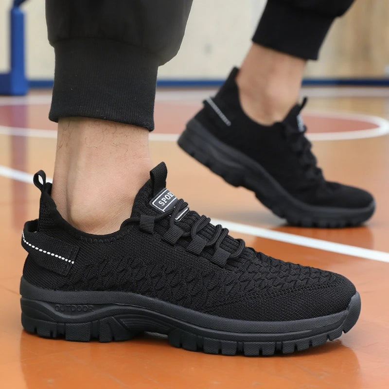 Men's Classic Summer Sneakers 2025 – Breathable Low-Top Lace-Up Casual Tennis Shoes for Outdoor Sports