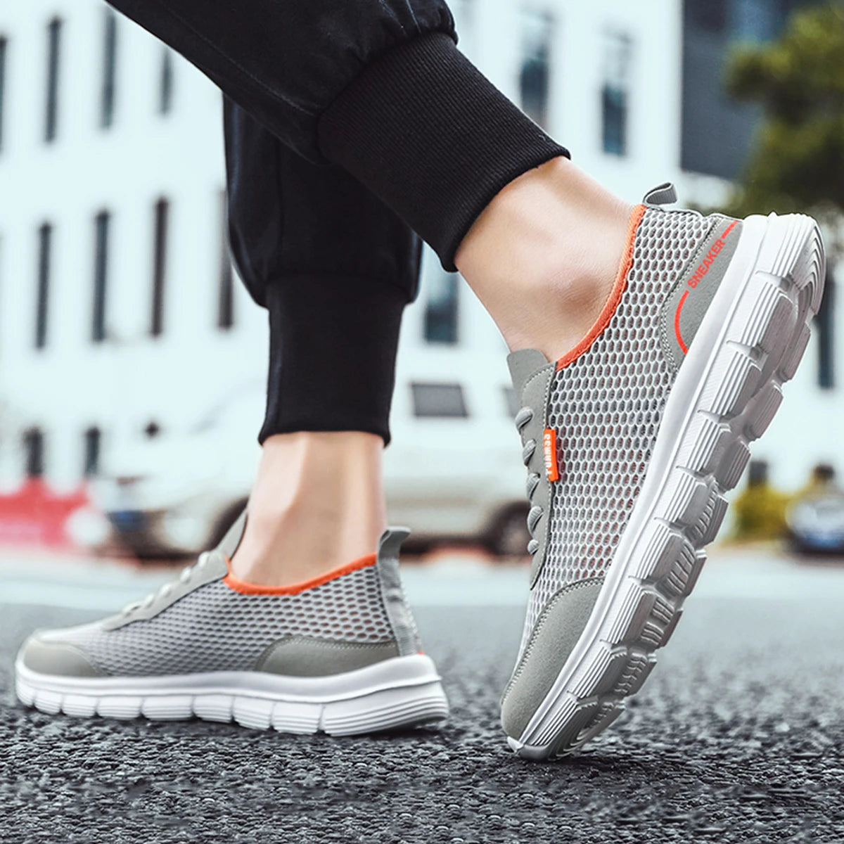 Men's Lightweight Mesh Running Shoes – Summer Breathable Sneakers for Daily Jogging & Casual Wear